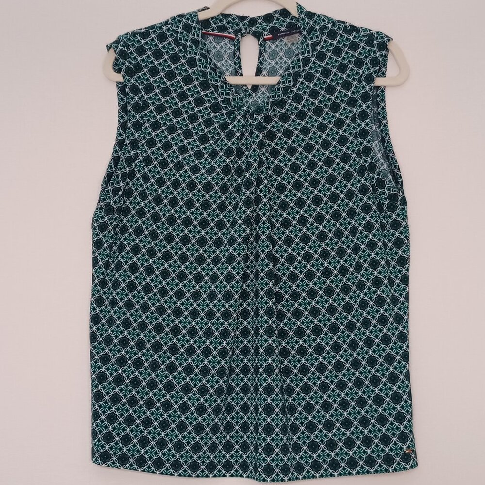 Women's Tommy Hilfiger Green Sleeveless Blouse Size XL
